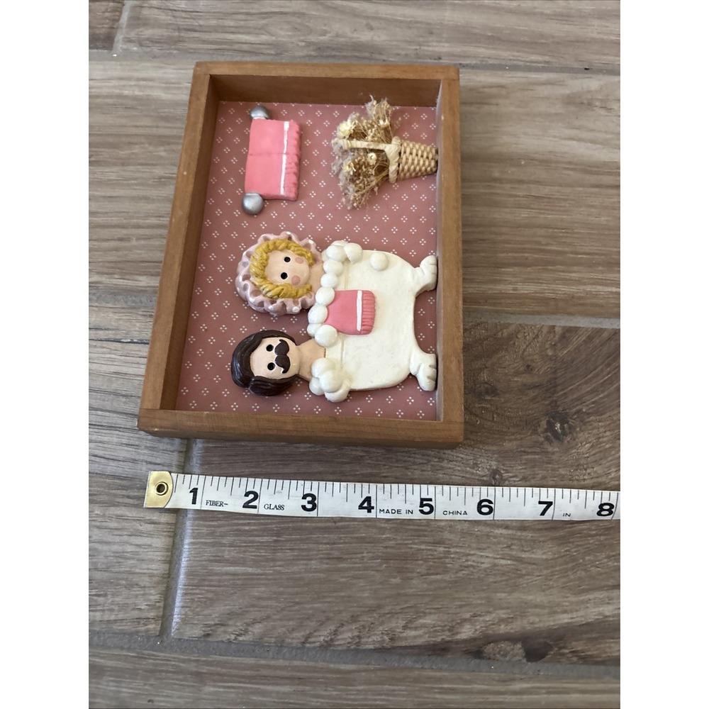 Vintage Old Bathroom Wall Plaque- Hand Painted,Hand Crafted- TAIWAN - Picture 6 of 6